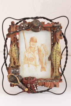 Фоторамка из керамики 10*15 рыбалка рыбол снасти 26214