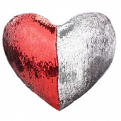 Подушка с паетками-антистрес красная